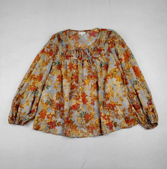 Maurices Metallic Floral Blouson Size Women's 2X - Picture 2 of 6